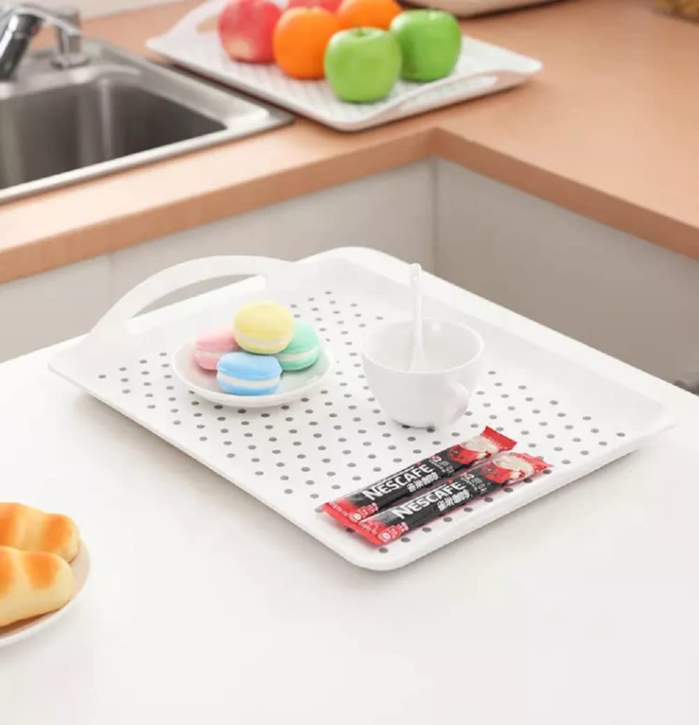 Rectangular Anti Slip Tray, Non-Slip Serving Tray
