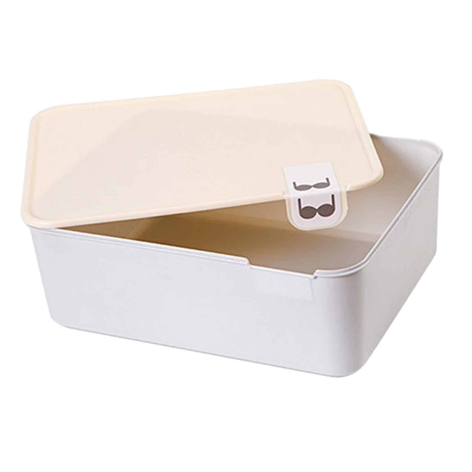 Trendivibe Underwear Storage Box Pp Drawer Organizer Stackable Closet Cabinet Organizer Beige Lid