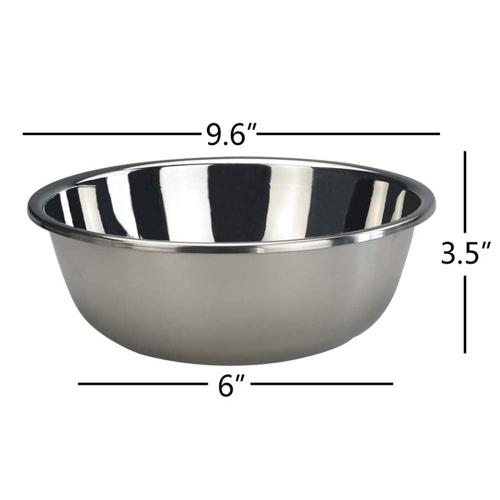 Doryh 18/10 Stainless Steel Mixing Bowls, Nesting Metal Bowls For Cooking And Serving, 4 Packs (9.6''X3.5'')