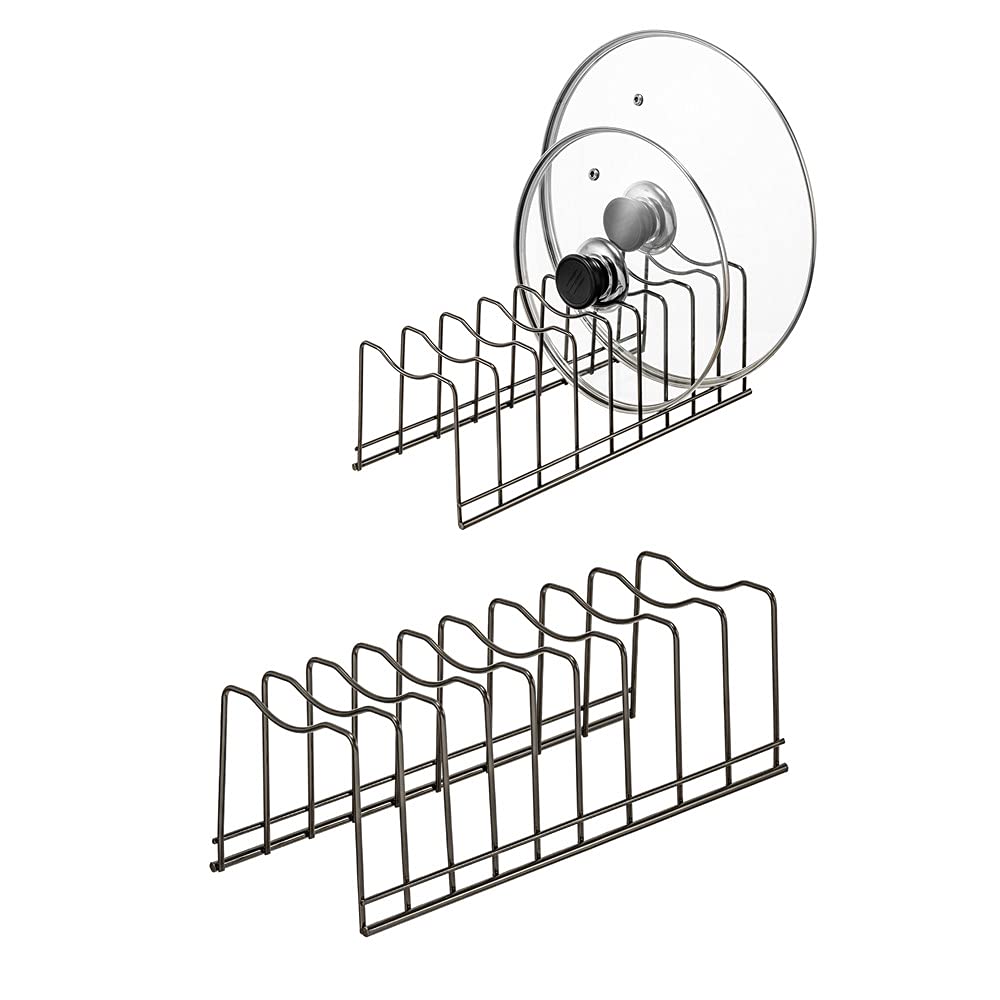 Y.Z.Bros Pot Lid Holder Organizer, Kitchen Countertop Storage Rack Cutting Boards, Bakeware, Pots & Pans, Serving Trays, Reusabl