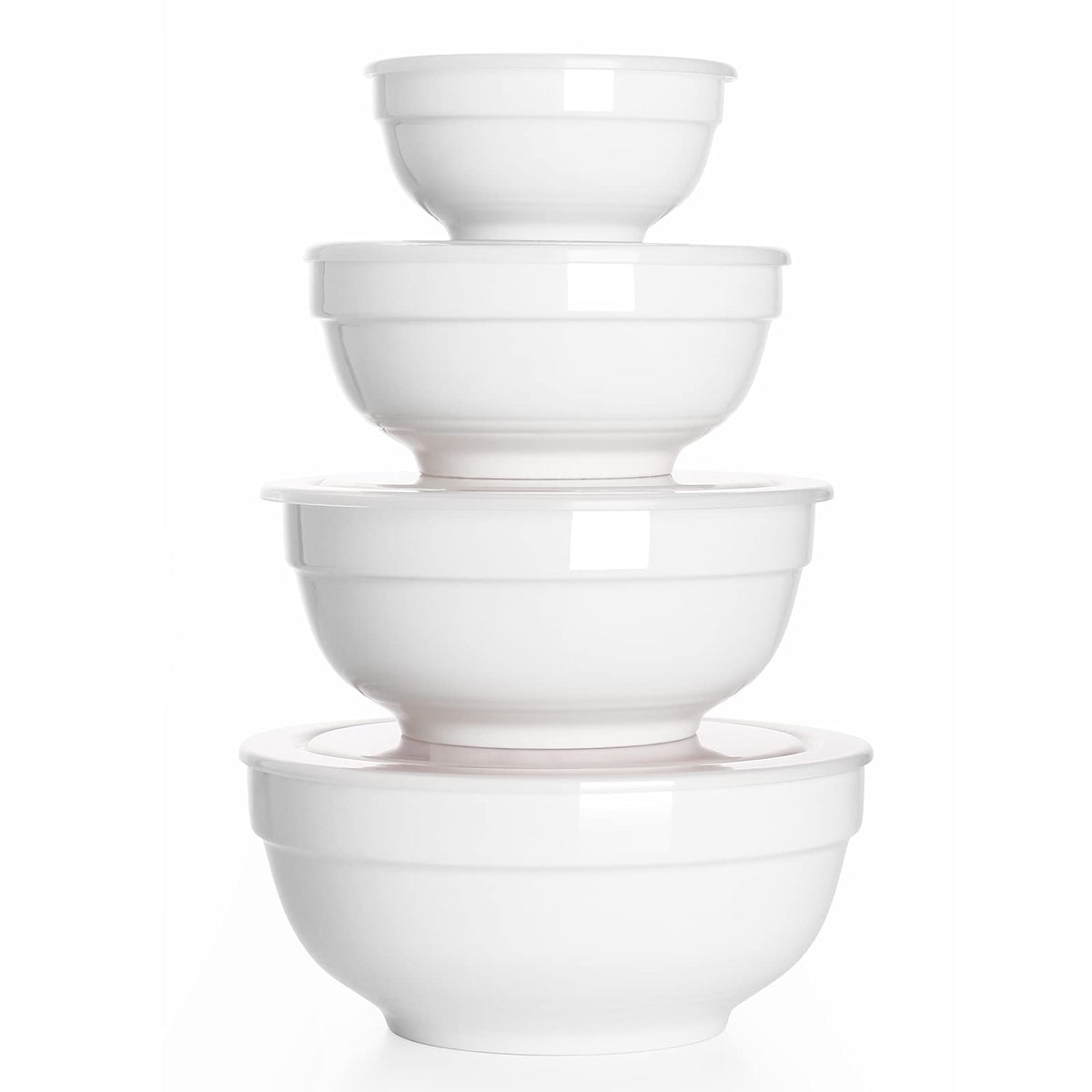 Dowan Ceramic Bowl Set With Lids, Serving Bowls With Lids, Food Storage Container, Porcelain Prep Bowl, Small Mixing Bowls For K