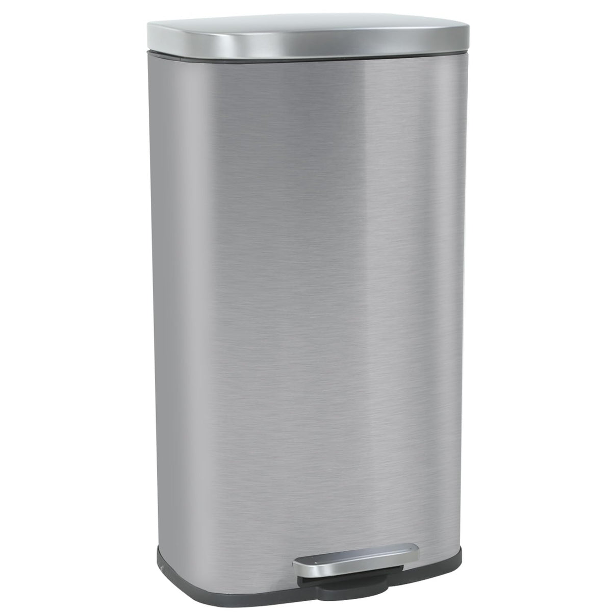 Paylesshere 8 Gallon (30L) Trash Can Kitchen Stainless Steel Trash Can Trash Can With Lid Removable Inner Bucket Foot Pedal Soft