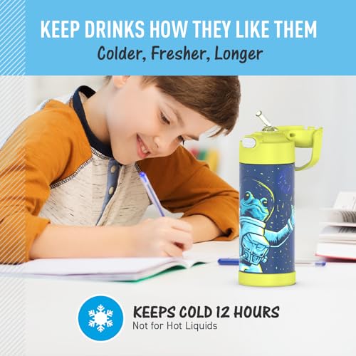 Thermos 410Ml Stainless Steel Non-Licensed Funtainer Bottle, Space Frog, 14 Oz