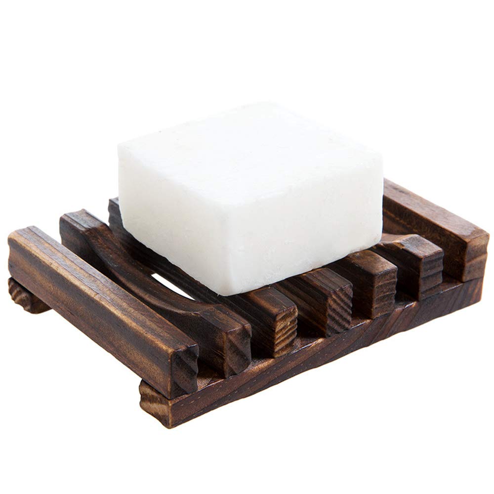 Bvljoy Wooden Soap Dish,Bathroom Handmade Wood Soap Holder (1Pcs)