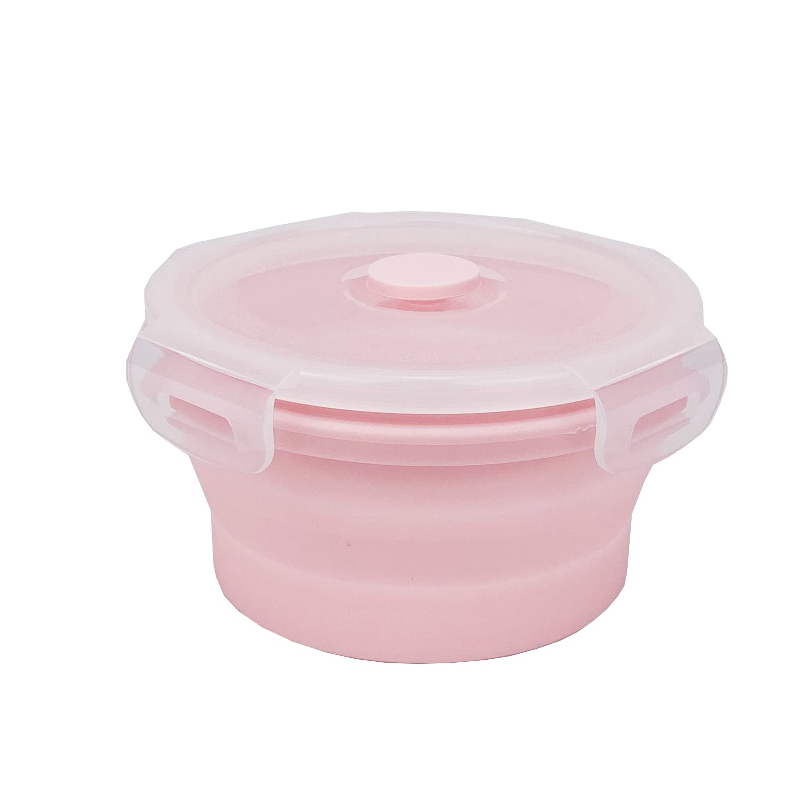 Ccyanzi 3Piece Round Collapsible Bowl With Lids, Silicone Food Storage Containers, Microwave & Freezer Safe, Space Saving For Ki