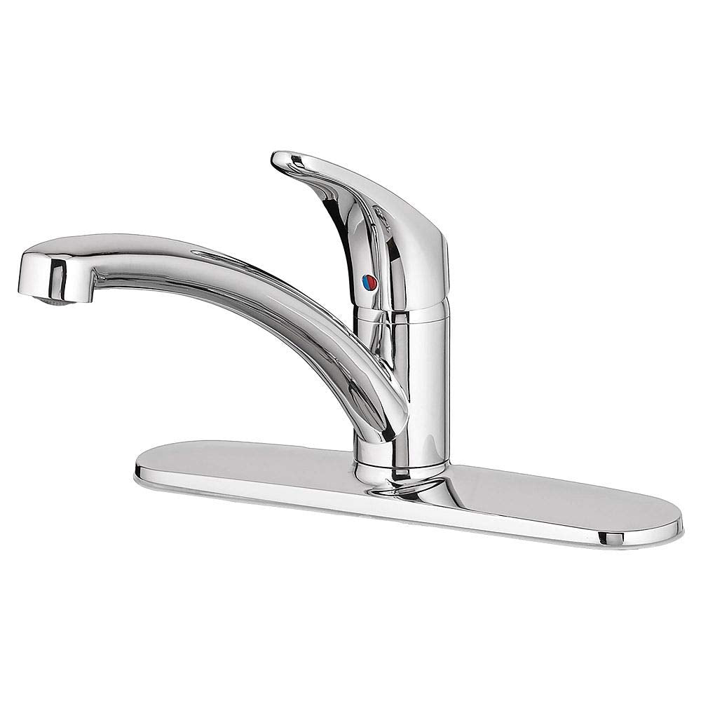 American Standard 7074000.002 Colony Pro Single-Handle Kitchen Faucet With Deckplate In Polished Chrome