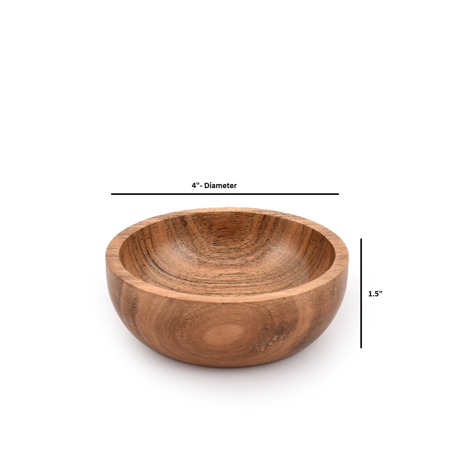 Samhita Acacia Wooden Small Bowl For Nuts, Candy, Appetizer, Snacks, Olive And Salsa | Dining D  Cor Absolute Beautiful (Set Of