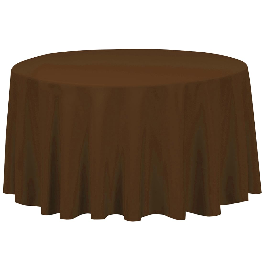 Linentablecloth 120-Inch Round Polyester Tablecloth Chocolate