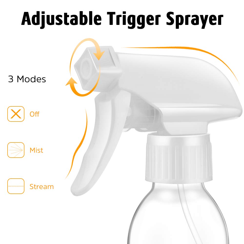 Tecohouse Glass Spray Bottles 4 Oz, Empty Small Spray Bottles 2 Pack For Essential Oils, Cleaning Solutions, Plants, Hair Mister