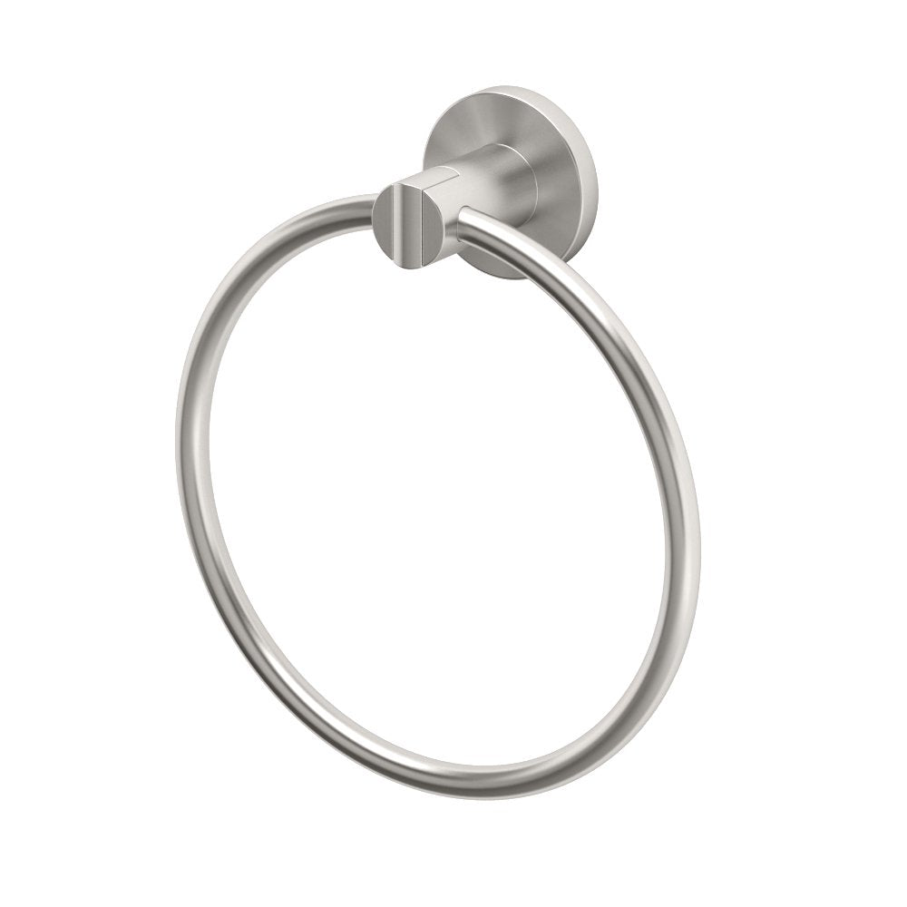 Gatco 4692 Channel Brass Towel Ring, Satin Nickel