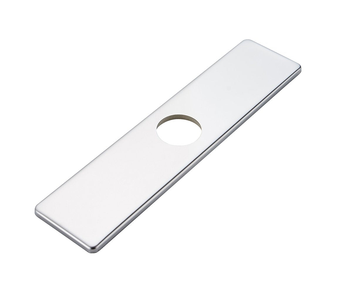 Bwe Stainless Steel Plate Faucet Cover Deck Plate 10 Inch For 1 Or 3 Hole Bathroom Or Kitchen Sink Faucet Chrome Sink Hole Overs