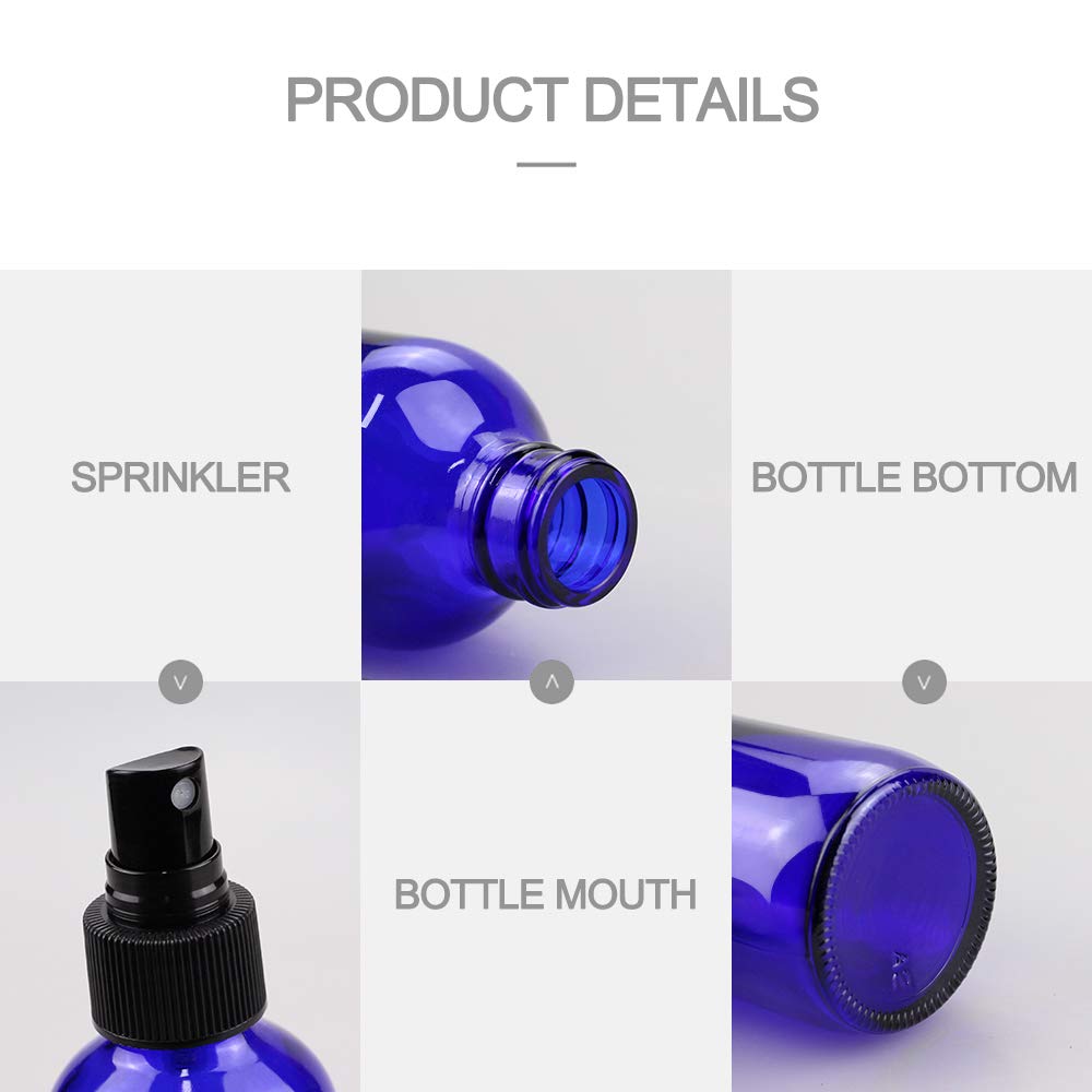 Wedama Spray Bottle, 4 Oz Fine Mist Glass Spray Bottles, Little Refillable Liquid Containers For Watering Flowers Cleaning(16 Pa
