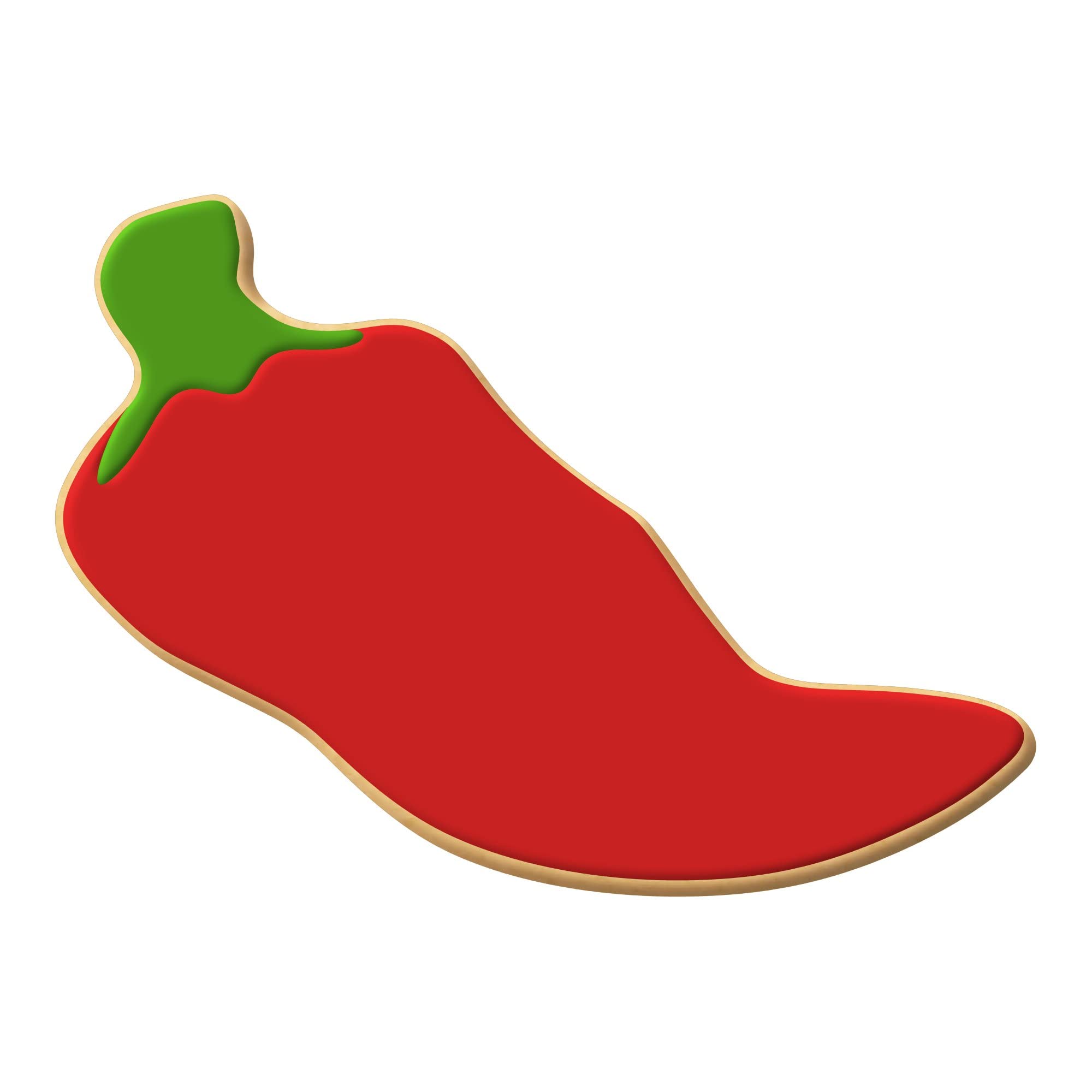 Foose Store Chili Pepper Cookie Cutter 3 Inch -Tin Plated Steel Cookie Cutters - Chili Pepper Cookie Mold