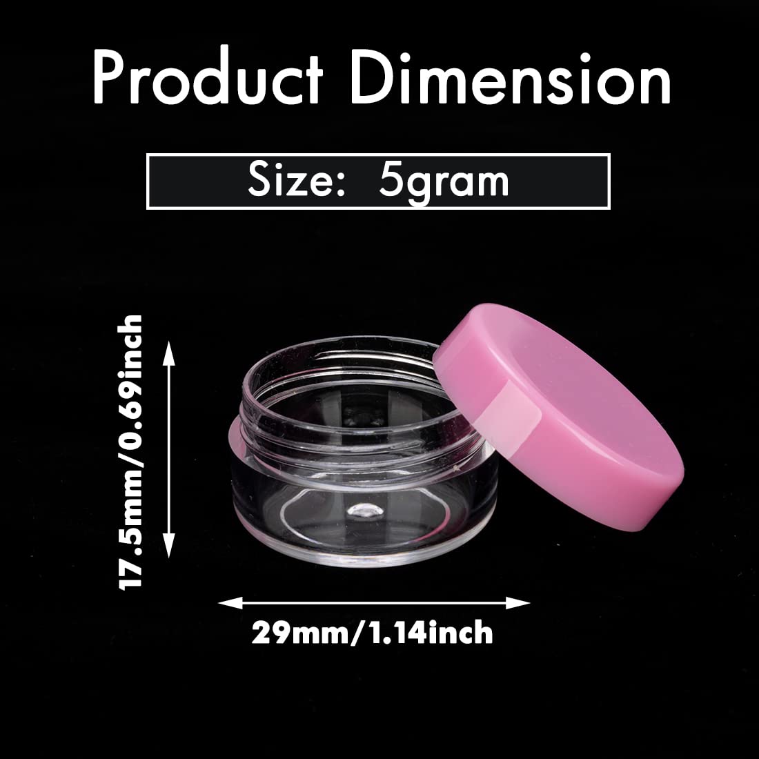 5 Gram Sample Containers With Lids, 200 Count 5Ml Sample Jars, Empty Cosmetic Containers With Lids, Small Makeup Travel Containe