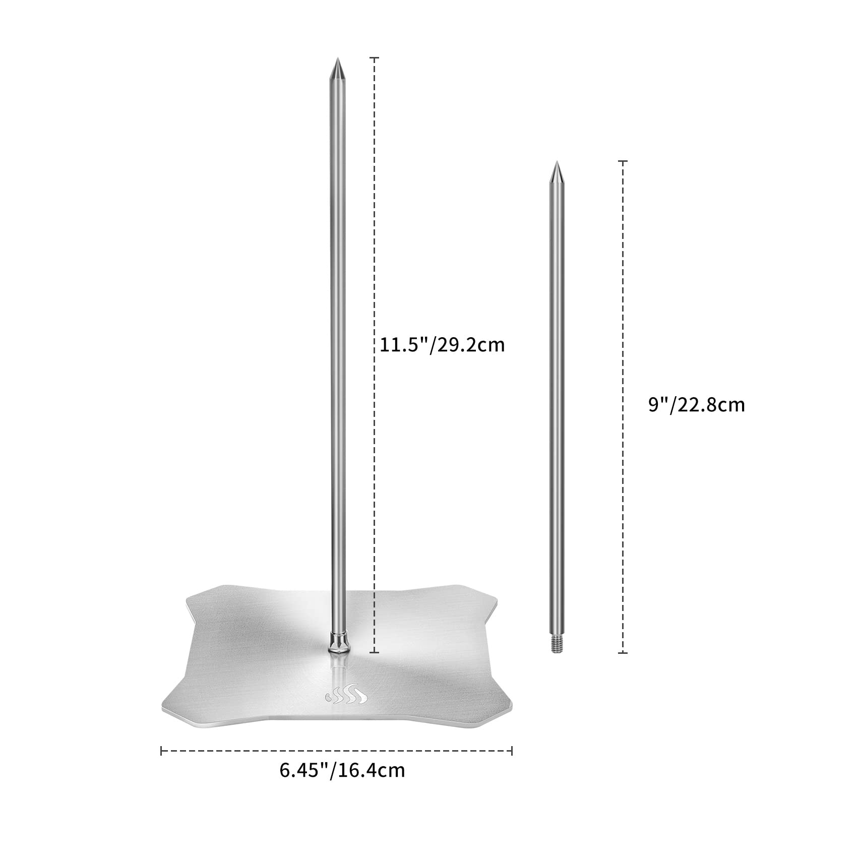 Onlyfire Brazilian Bbq Skewer, Stainless Steel Vertical Meat Spit Stand Al Pastor Skewer For Barbecue Grill, Great For Tacos Al