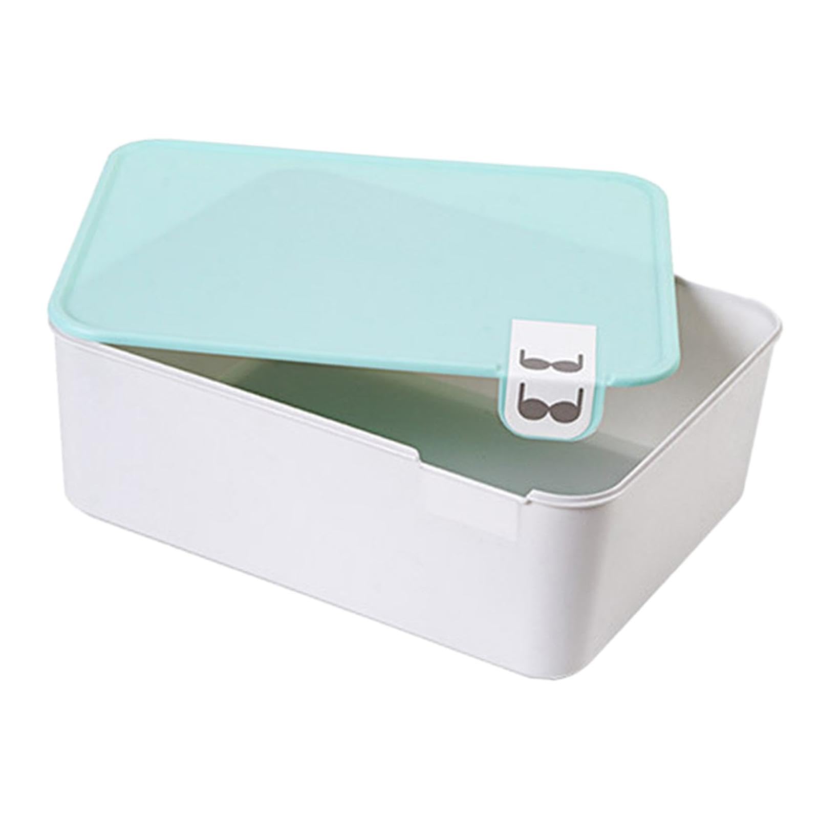 Trendivibe Underwear Storage Box Pp Drawer Organizer Stackable Closet Cabinet Organizer Blue Lid