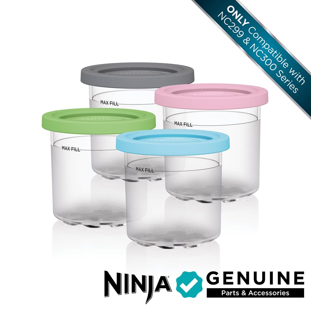 Ninja Creami Pints , Compatible With Nc299Amz & Nc300S Series Creami Ice Cream Makers, Genuine Ninja Pint, Bpa-Free & Dishwasher