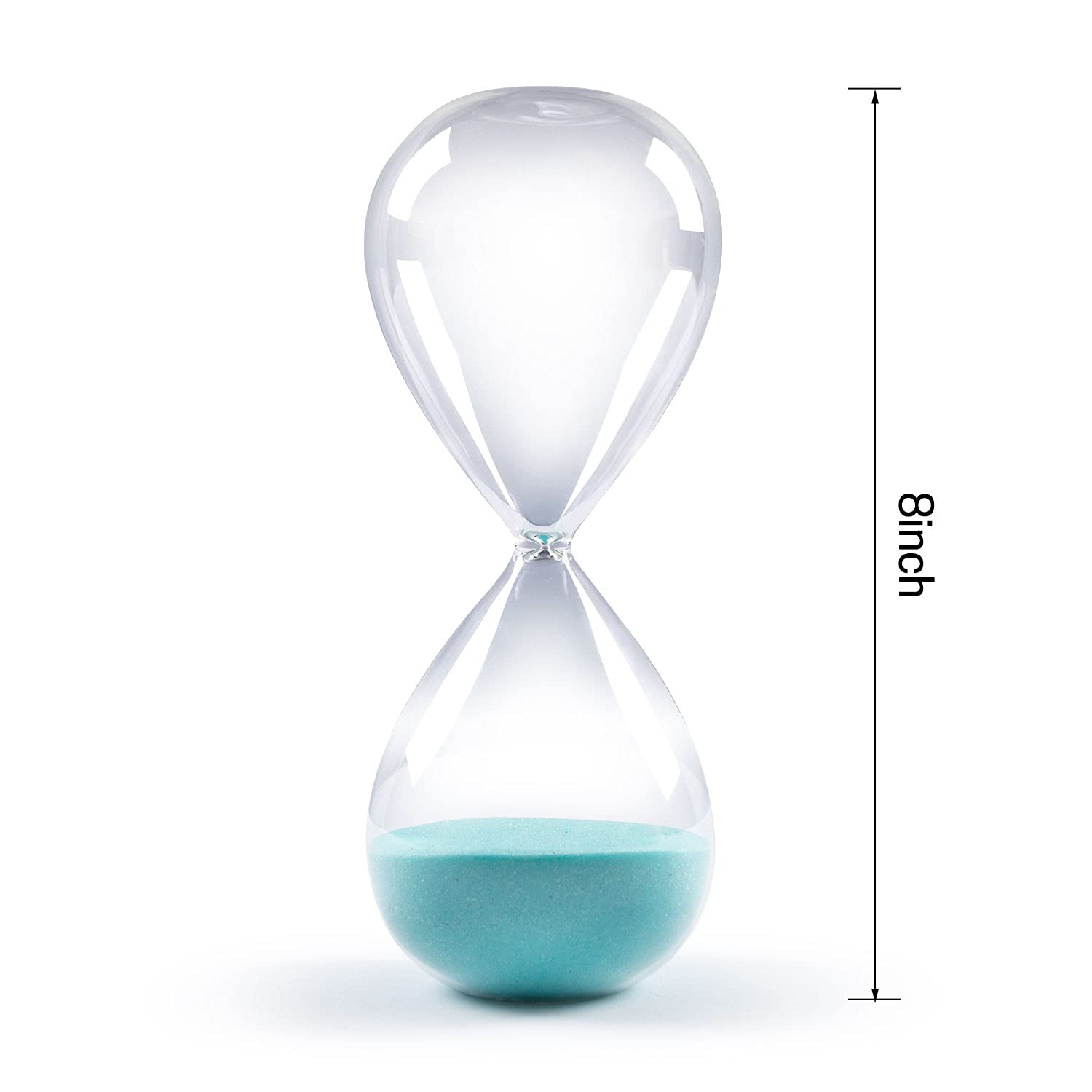 Hourglass Sand Timers - Swisselite Biloba Hourglass Sand Timer Inspired Glass/Home, Desk, Office Decor