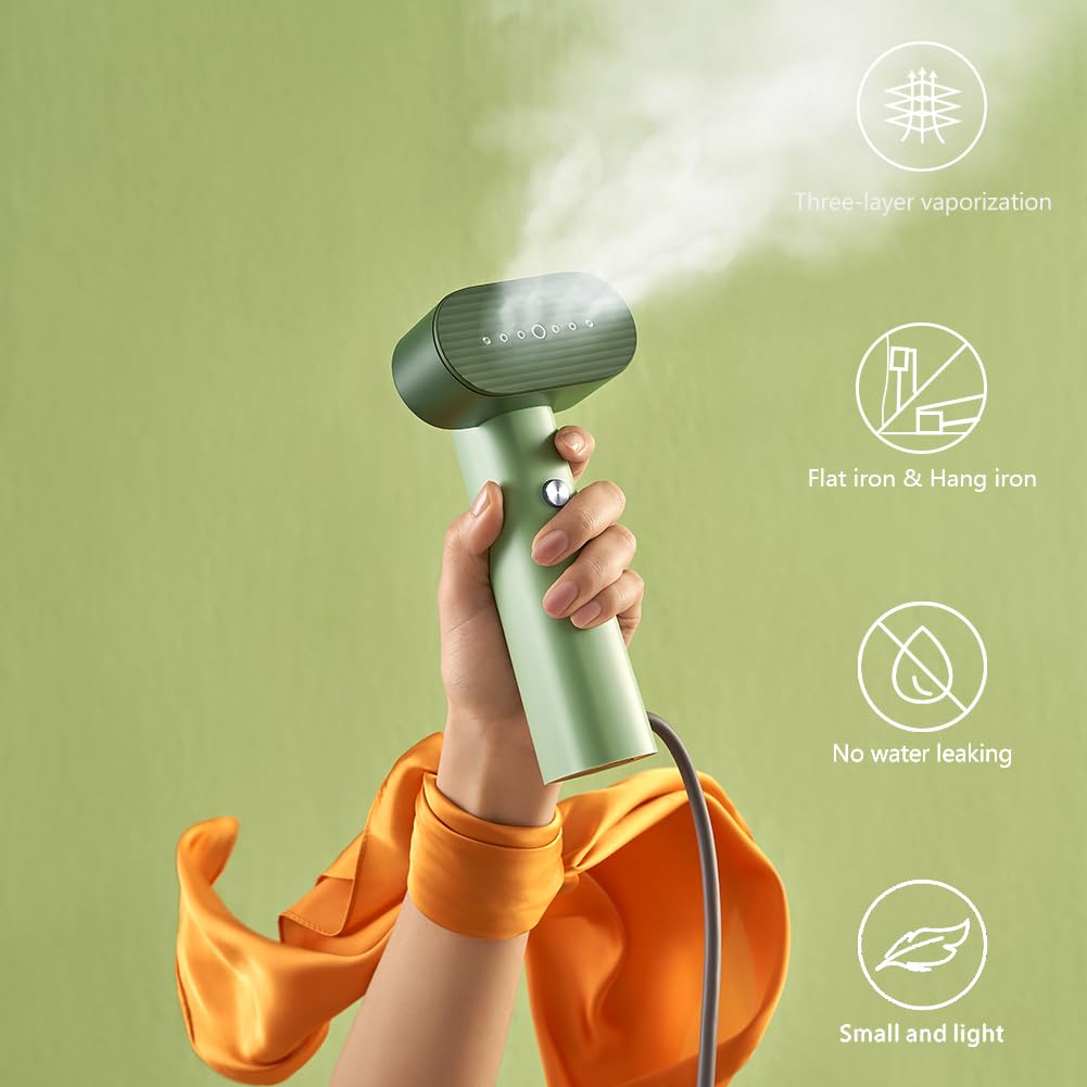 Nexdoo G6 2-In-1 Portable Steamer For Clothes And Iron For Clothes, Just 0.7Lbs Lightly, 10 Minutes Of Continuous Steam, 900W Li
