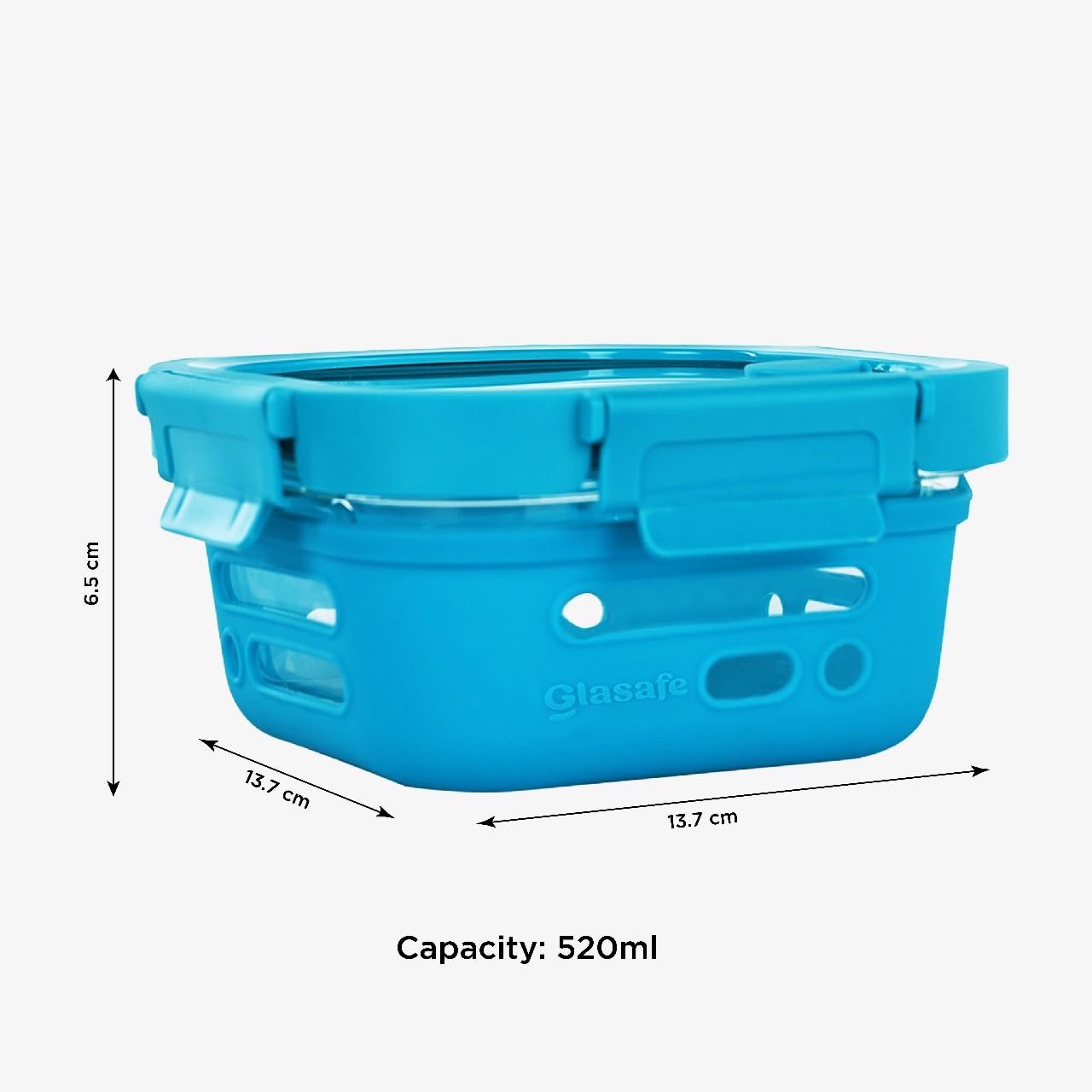 GLASAFE Desk Munch Combo Borosilicate Glass Tiffin & Bottle Set - Water Bottle|Microwave Safe Lunch Box|Lunch Boxes for Office M