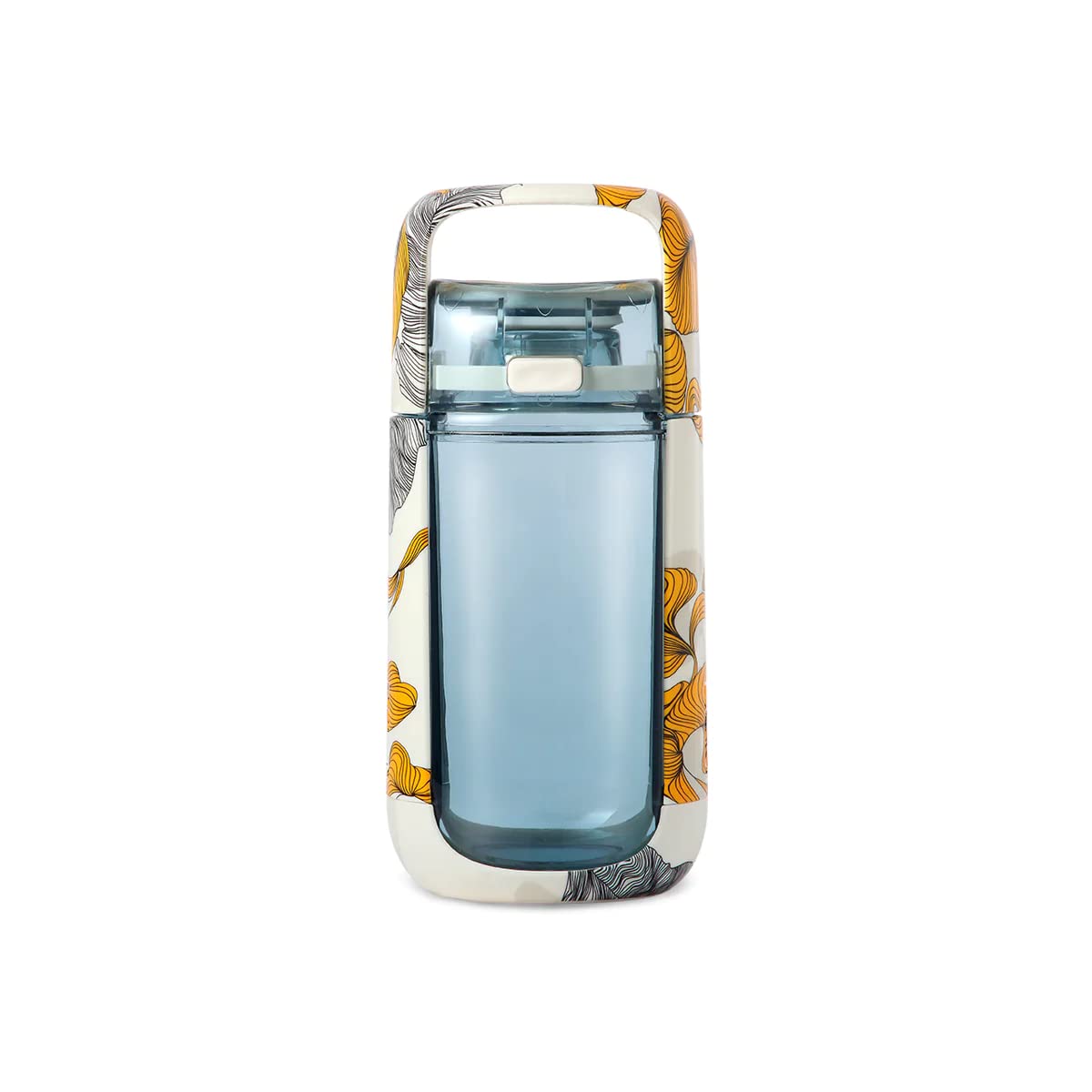 KOR One Planet 13.5oz Tritan Water Bottle with Lid Safety Lock, One Click Open Cap and Ergonomic Carry Handle  Features Unique 