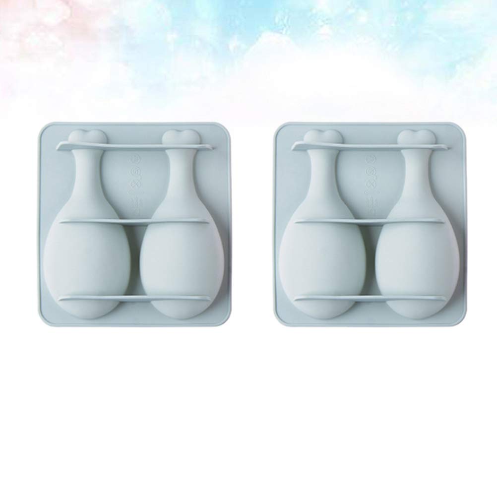 Yarnow Cook Mold 2Pcs Silicone Cake Mold Chicken Leg Shape Design Baking Tool For Chocolate Cake Cookie (Blue) Blue