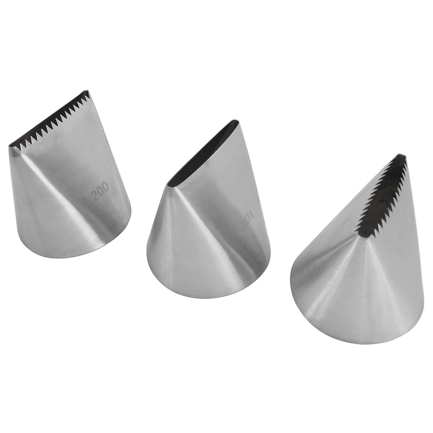 Bllndx Ribbon Pastry Tip 3Pcs 304 Stainless Steel Icing Piping Nozzles Cake Decorating Pastry Tip Pastry Fondant Cake Tools #200