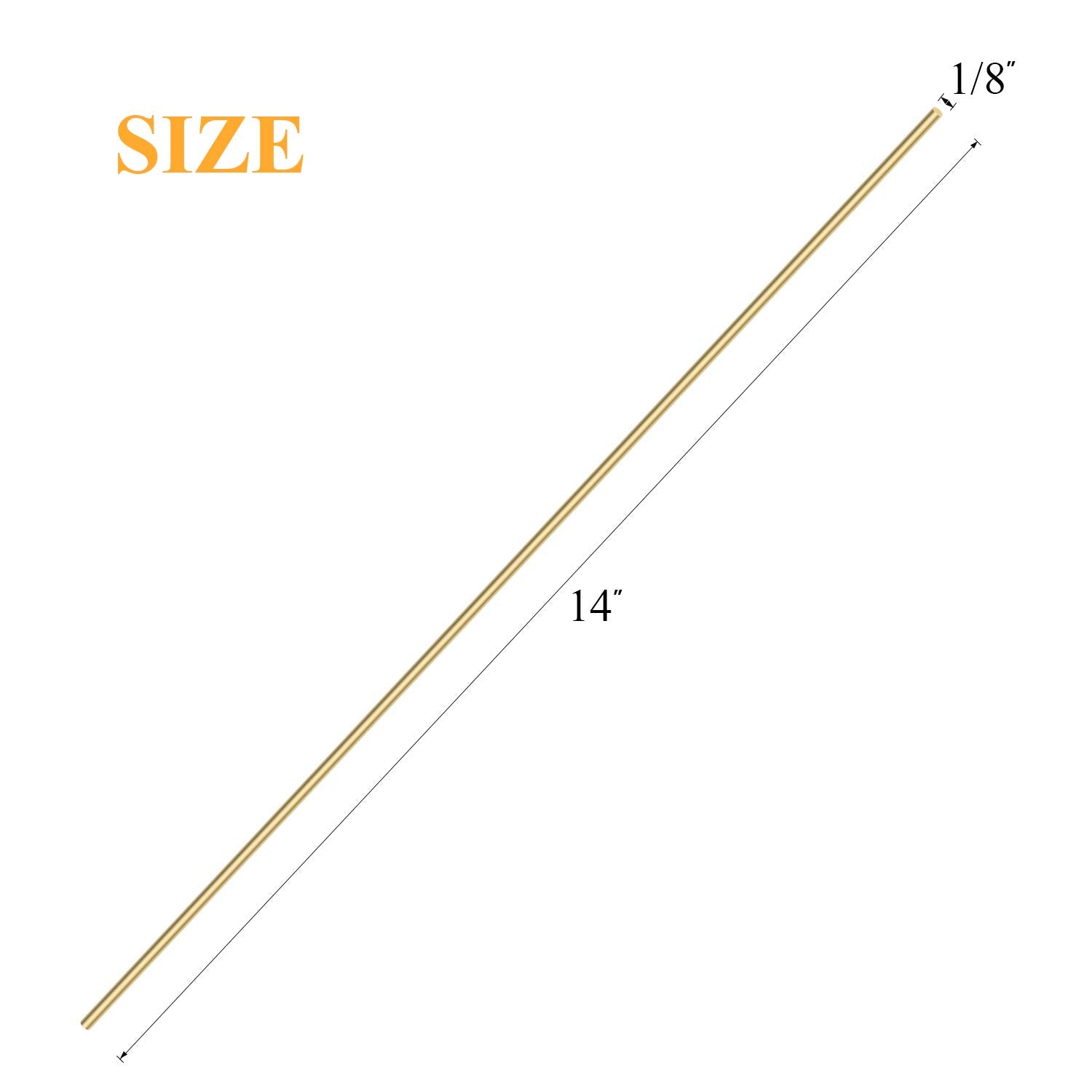 Sutemribor Brass Solid Round Rod Lathe Bar Stock, 18 Inch In Diameter 14 Inches In Length (2 Pcs)