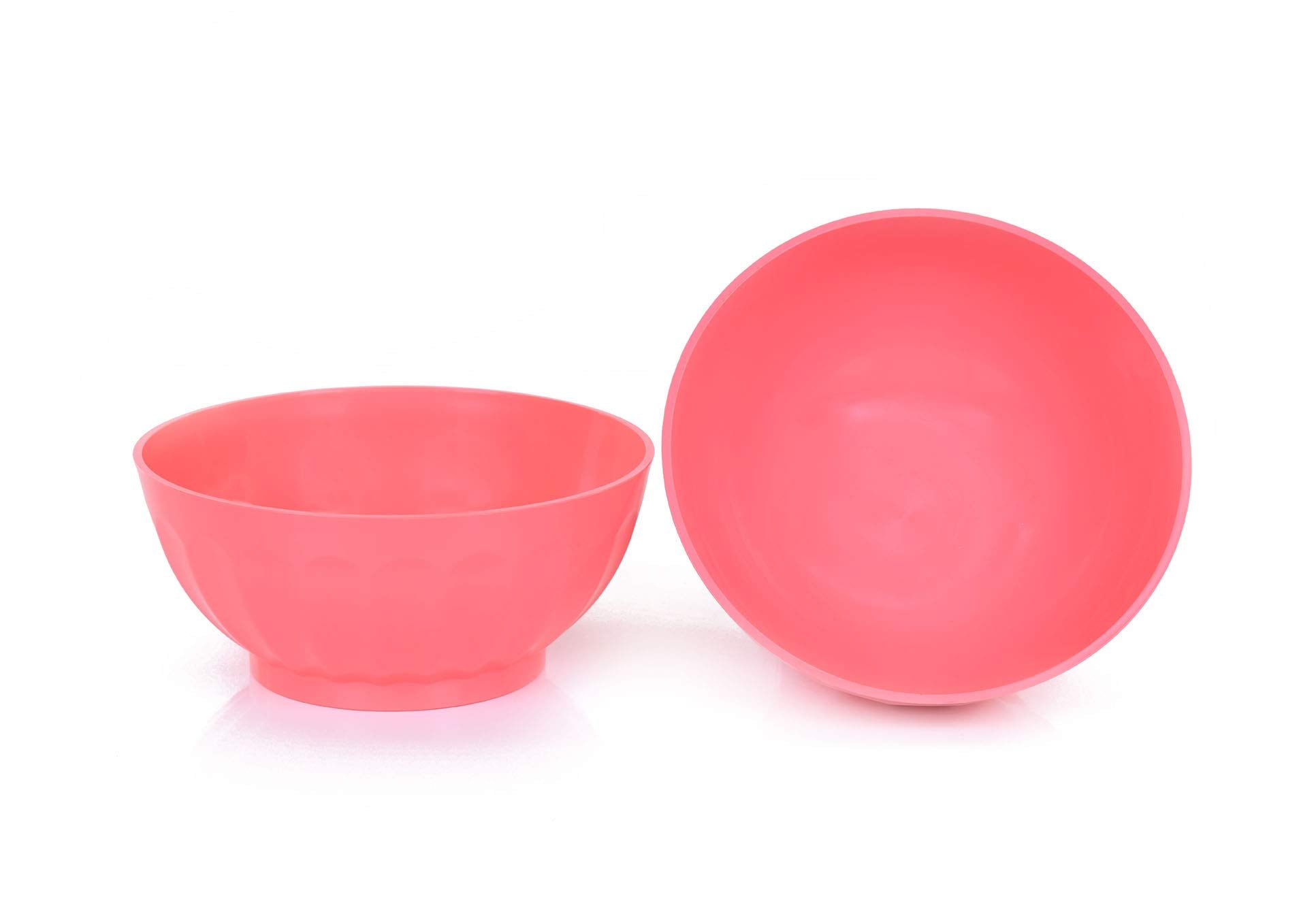 Mintra Unbreakable Plastic Bowl, Salmon 4Pk - Large, 1.8L, 60Oz, 7.75Inw X 3.25Inh - (Part Of A Set) - Salad, Snacks, Breakfast