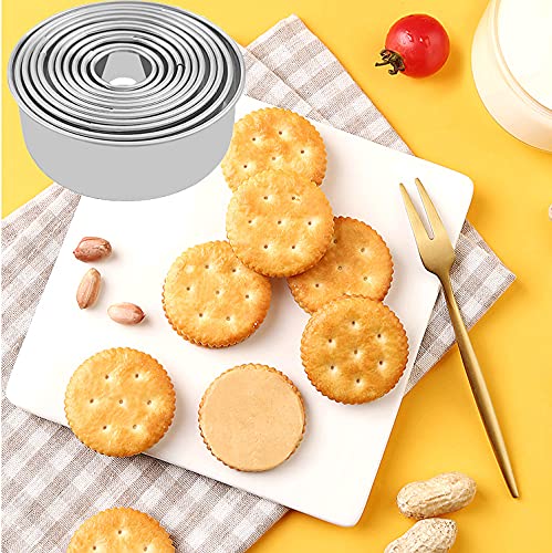Cookie Cutters - Biscuit Cutters/Stainless Steel Dumpling Cutters/Cake Pastry Cutters/Cake Cookie Scone Cutters Molds Stamps For