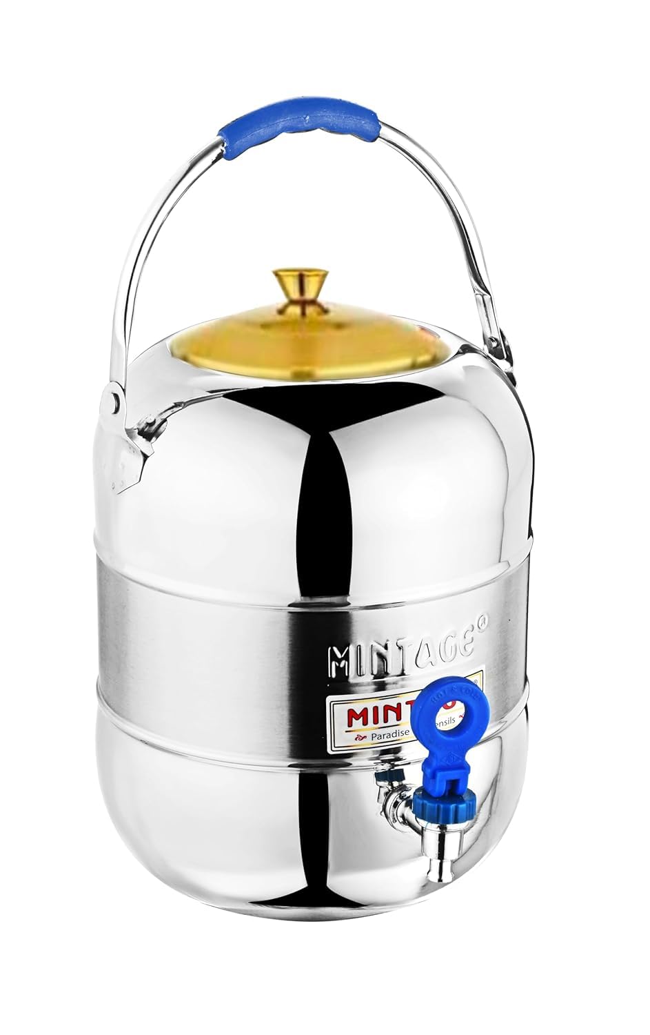 Mintage Water Container With Tap 23 Liters | Water Container For Kitchen | Stainless Steel Water Tank/Pot For Drinking Water Dis