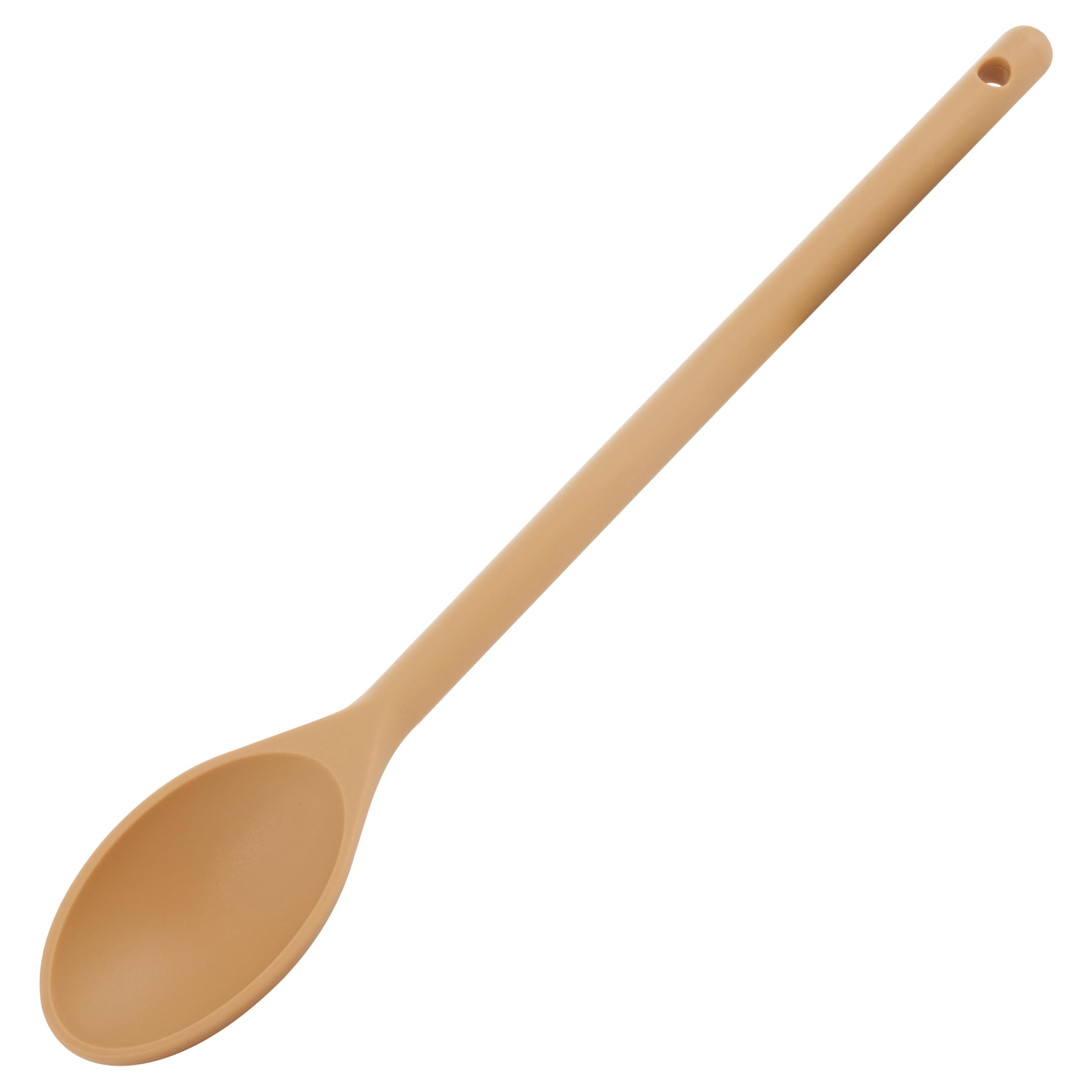 Winco 15 High-Heat Nylon Cooking Spoon For Temperatures up to 400F, Tan