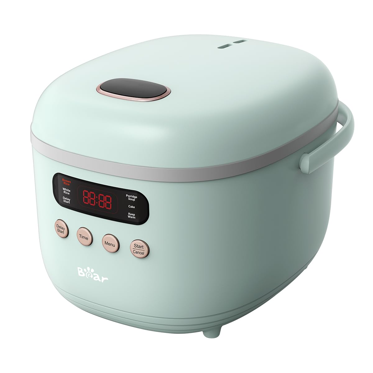 Bear Rice Cooker 4 Cups (Uncooked), Rice Cooker Small, 6 Cooking Functions, Advanced Fuzzy Logic Micom Technology, 24 Hours Pres
