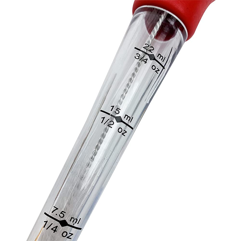 Turkey Baster Set Of 4, Food Grade Quality Turkey Baster : Silicone Oil Brush,Meat Marinade Injector And Cleaning Brush . Meat B