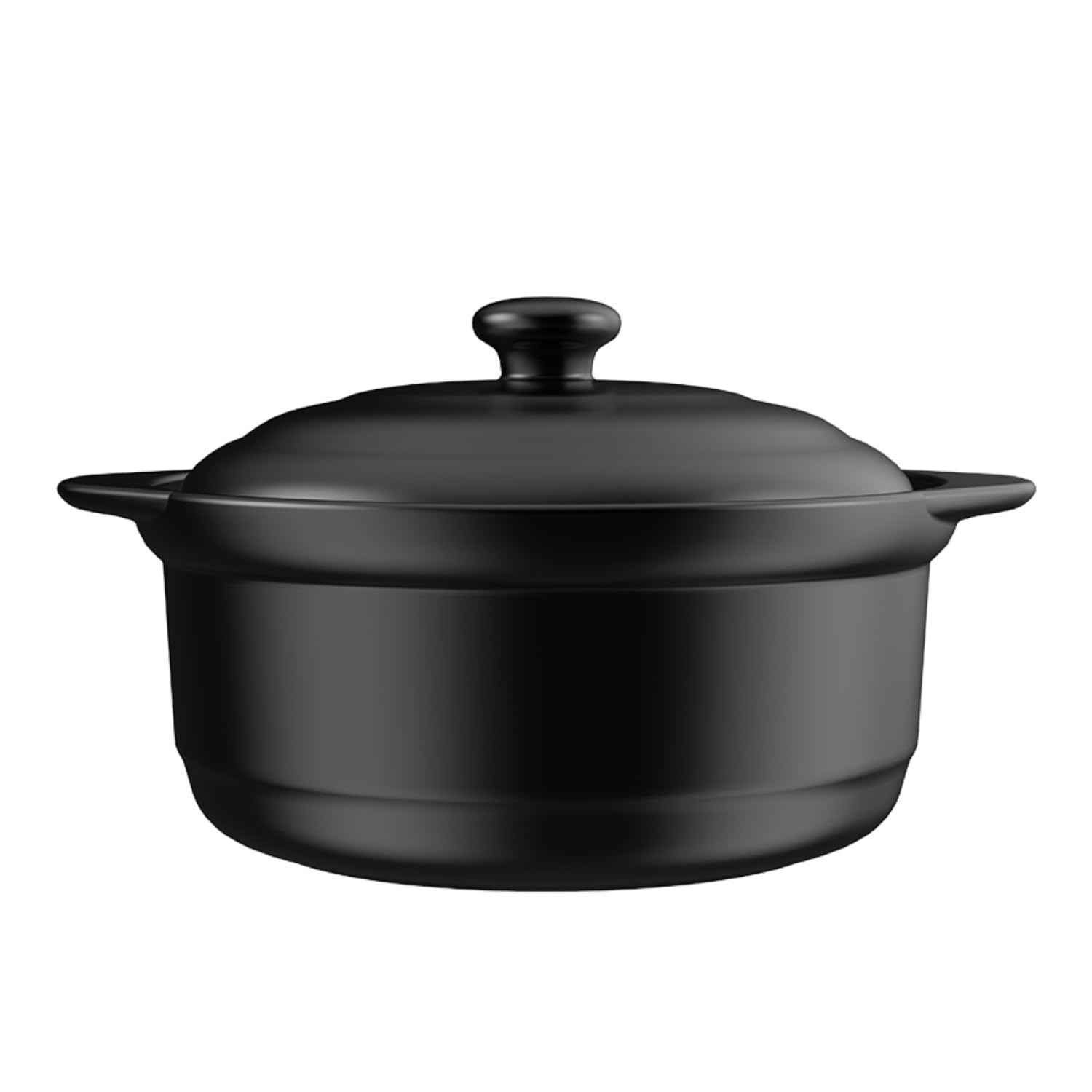 XICHENGSHIDAI Ceramic Clay Pot with Lid, 1.9 Quart Stovetop Casserole Soup Pot, KoreanStyle Glazed Cookware for Rice, Noodles, 