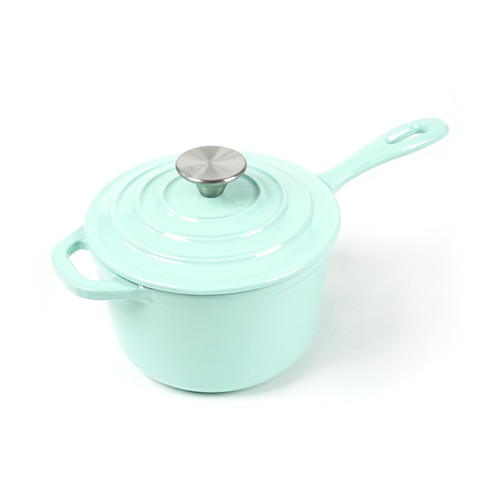 HAWOK Enameled Cast Iron Saucepan 1Quart set of 2