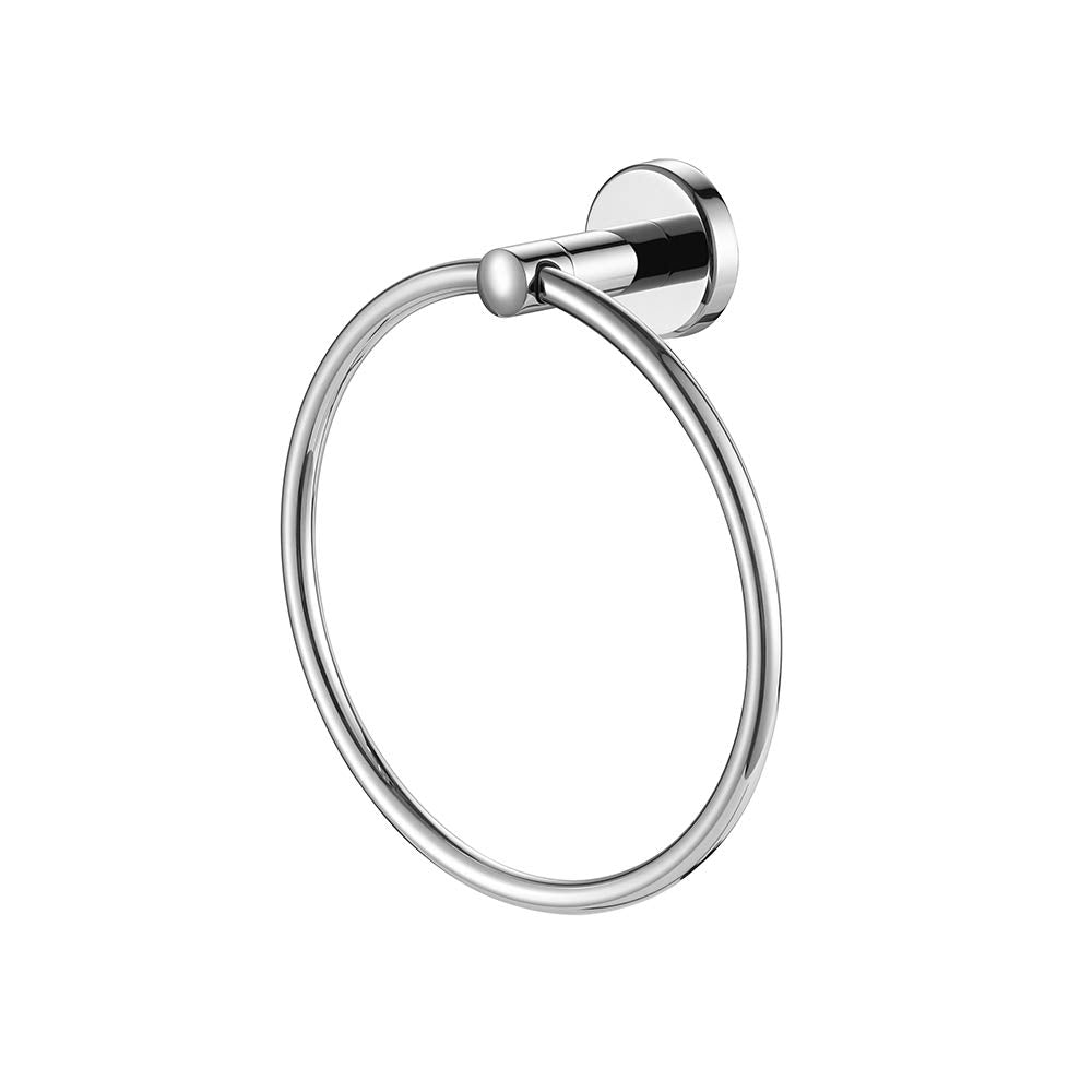 Jqk Chrome Towel Ring, 304 Stainless Steel Hand Towel Holder For Bathroom, Polished Finish Wall Mount, Tr130-Ch