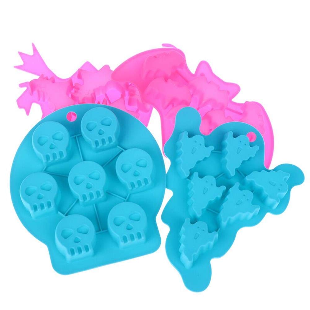 Zavaca 4-Cavity Chocolate Molds Silicone Candy Jelly Mold - Candy Gummy Molds And Silicone Ice Cube Tray Nonstick Baking Mold, F