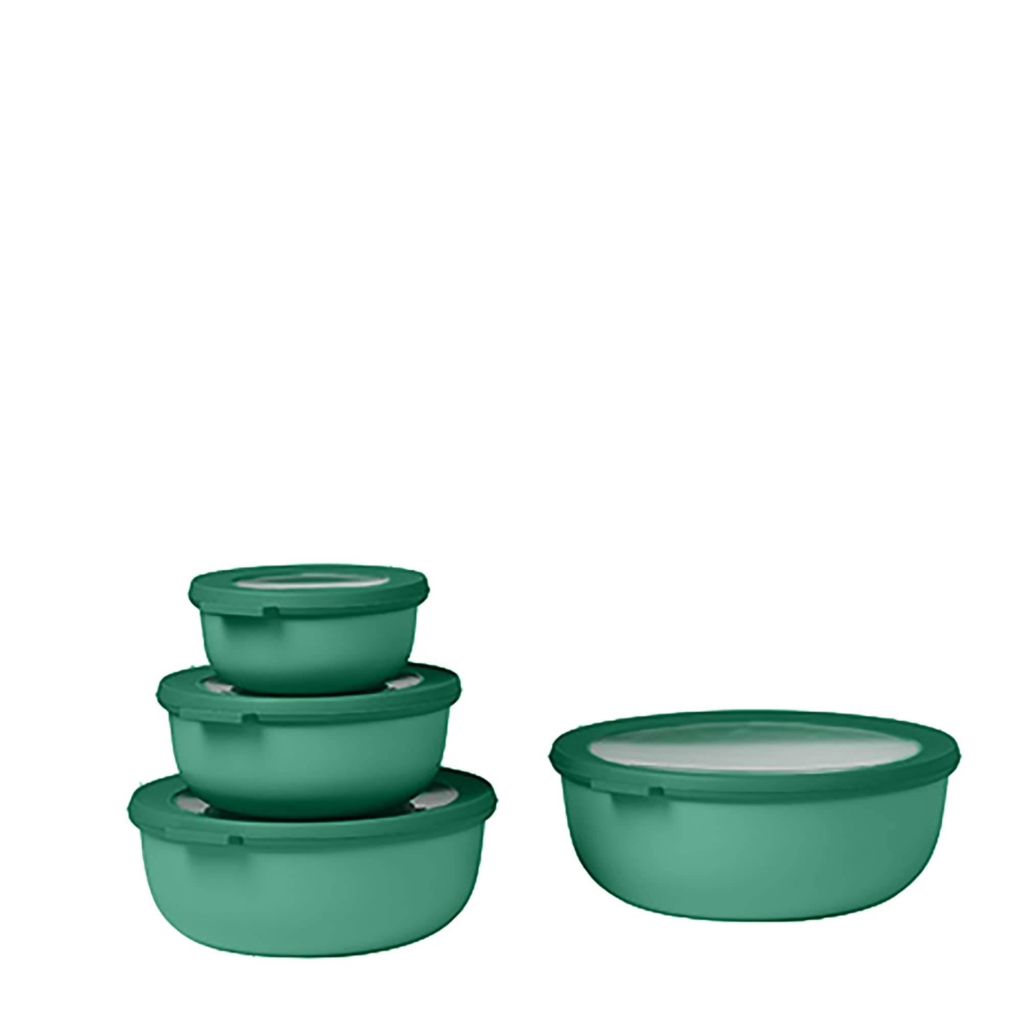 Mepal  Multi Bowl Cirqula 4Piece Set  Food Storage Container with Lid  Suitable as Airtight Storage Box for Fridge & Freezer