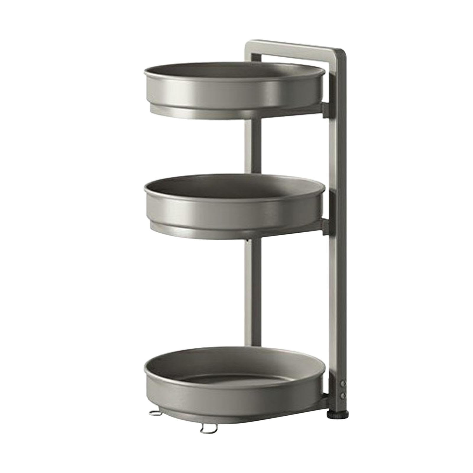 Myaddiction Spice Rack 360 Degree Rotation Turntable Spice Holder For Pantry Home Office Three Tiers