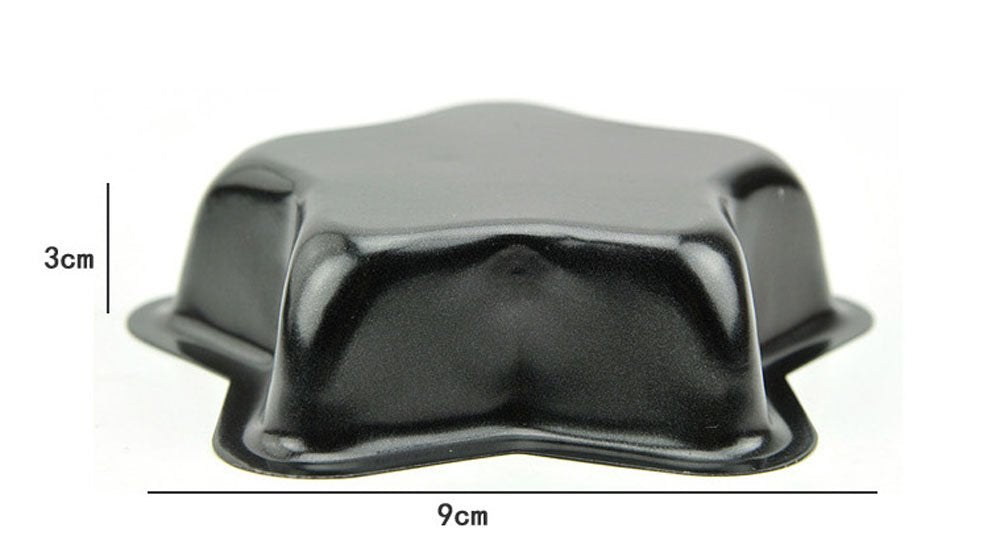 Mollensiuer 3 Pack Mini Nonstick Pie Pans Mould Makers Baking Tin For Tarts,Tartlets,Cupcakes,Pies,Cheesecakes,Bread (Star)