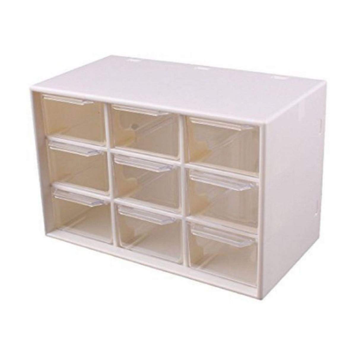 Hbd Sales Small 9 Drawer Plastic Rectangular Sewing Kits, Jewelry Storage Box Organizer For Desk Cabinet Storage (White)