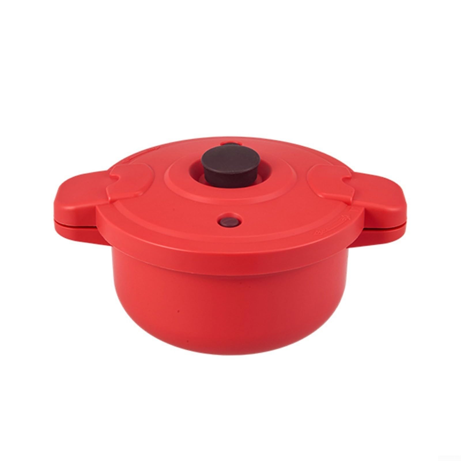 Yunnesdre Microwave Pressure Cooker, Fast Cooking Pot for Rice & Veggies, SpaceSaving Steamer for Small Kitchens, Red