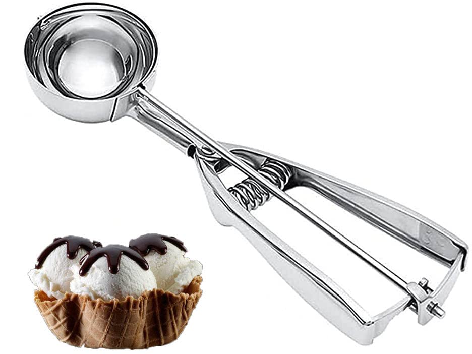 Medium Cookie Scoop, 2.8 Tbsp / 42 Ml / 1.4 Oz,2 Inches / 5 Cm Ball, 18/8 Stainless Steel,Secondary Polishing, Ice Cream Scoop,D