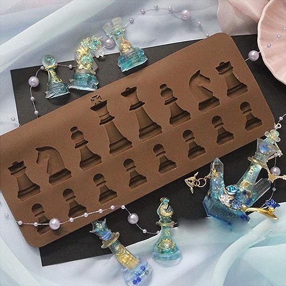 Silicone Chocolate,International Chess Piece Shapes Chocolate Cake Jelly Ice Fondant Baking For Diy Candy Cake Topper Decoration