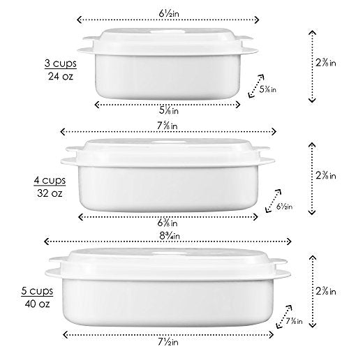 Reston Lloyd Microwave Storage, Adjustable Vent on Lids Cookware Set, Multiple Sizes, Pink