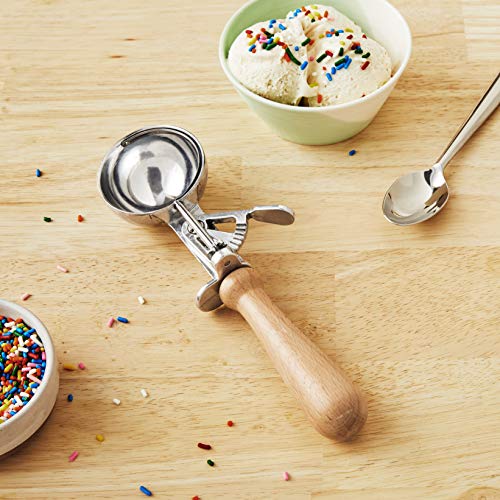 Fox Run Vintage Ice Cream Scoop, Aluminum, 1.5 x 9 x 2.5 inches, Brown, Model 8664