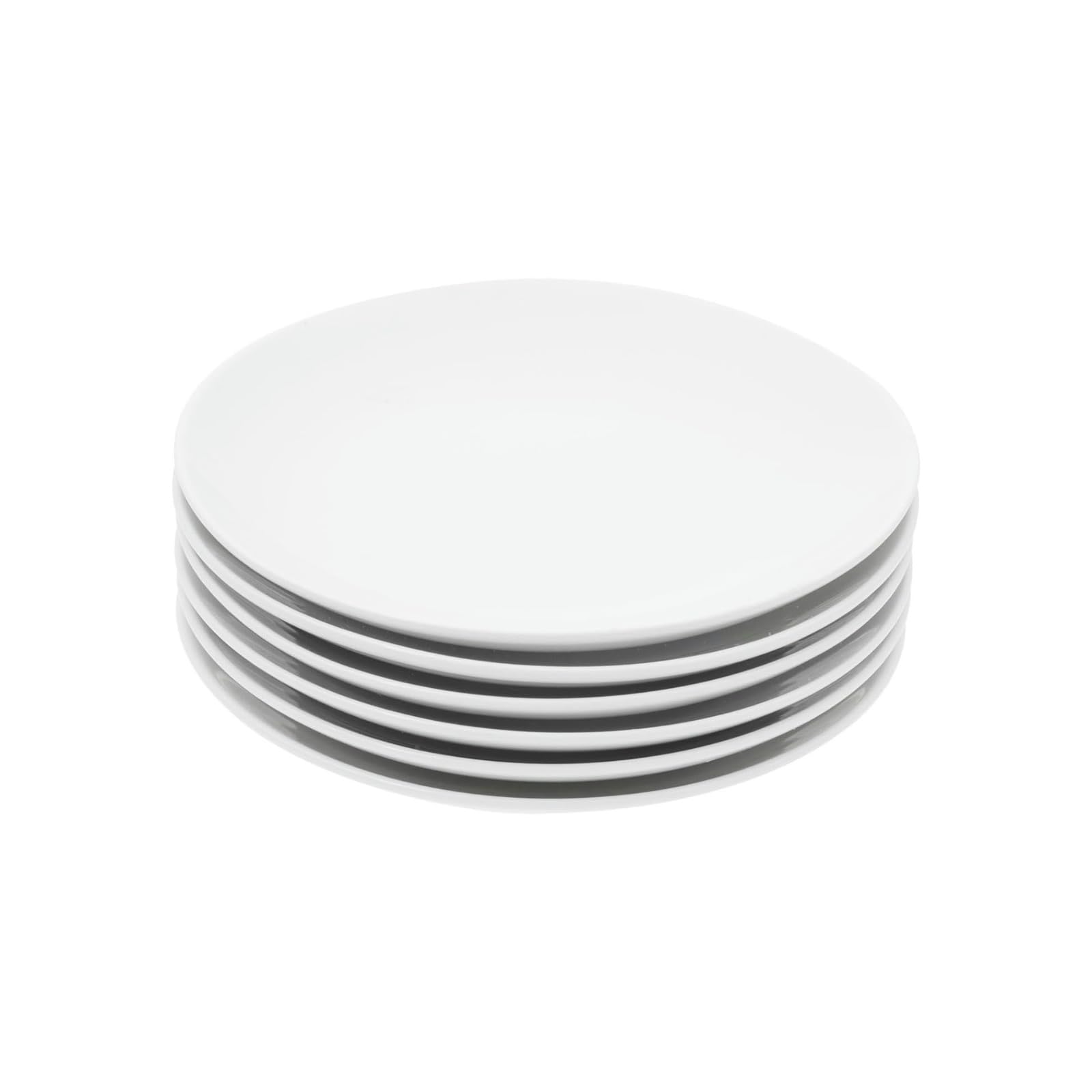 Miicol Ceramic Appetizer Plates Set Of 6, White Dessert Plates 8 Inch, Small Dinner Plates, Modern Round Salad Plates, Porcelain