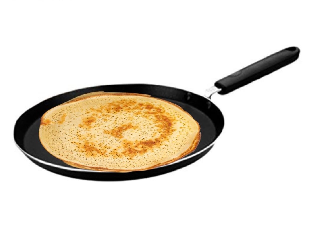 IBILI Indubasic Aluminum crepe Pan for Pancakes and crepes Baking with 2 Layer Non-Stick coating And Bakelite Handle All cooking Surfaces Including Induction - Made in Spain (23 cm  9 Inch)