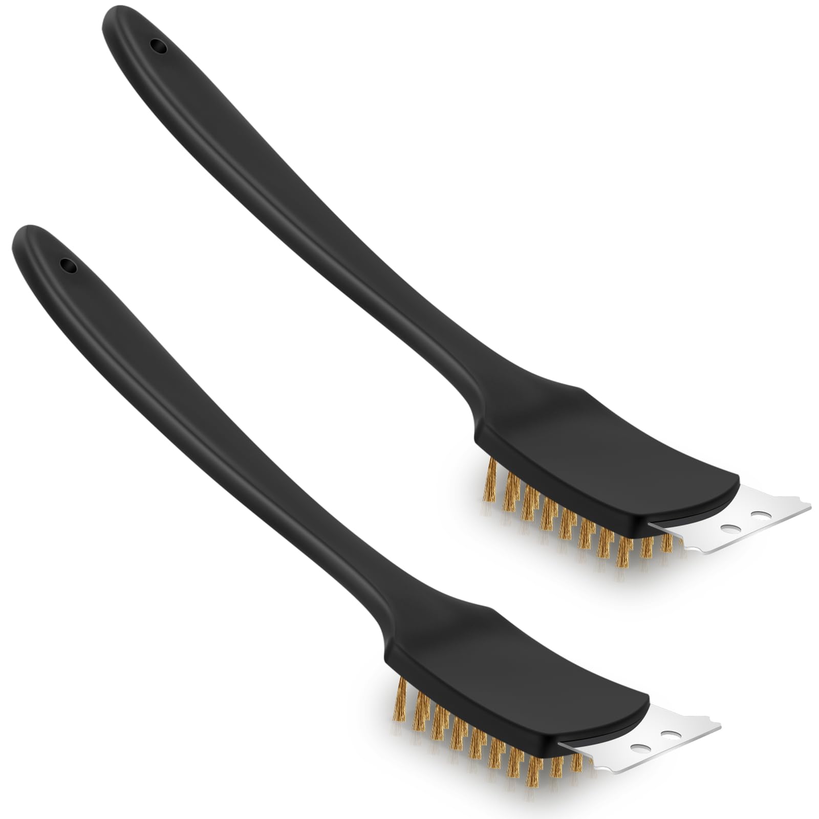Chengu 2 Pcs 12 Inch BBQ Grill Brush for Outdoor Grill and Scraper